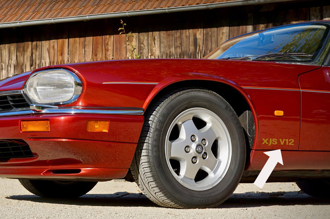 Ensemble d'autocollants en vinyle de qualité supérieure pour Jaguar XJS V12.