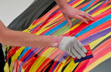 Raclette en feutre bleu 3M