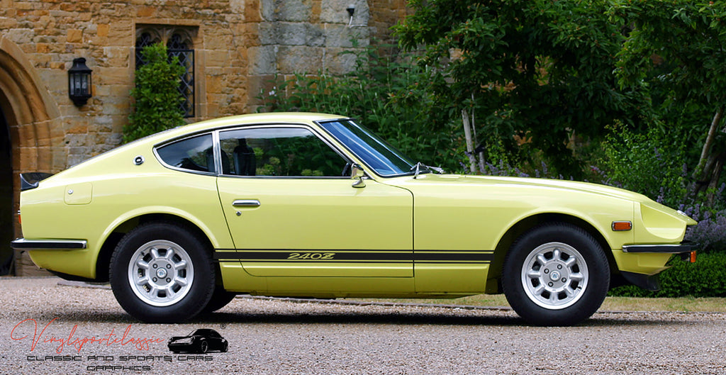 NISSAN DATSUN 240Z SIDE STRIPES DECAL NEGATIVE