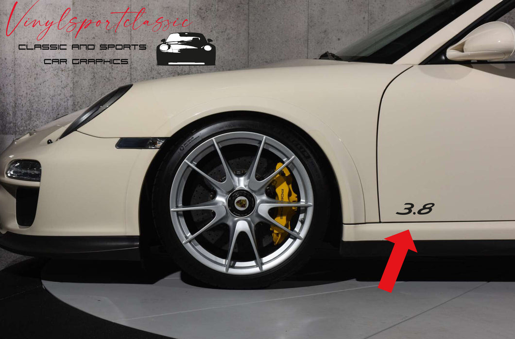 3.8 DECAL SET FOR PORSCHE