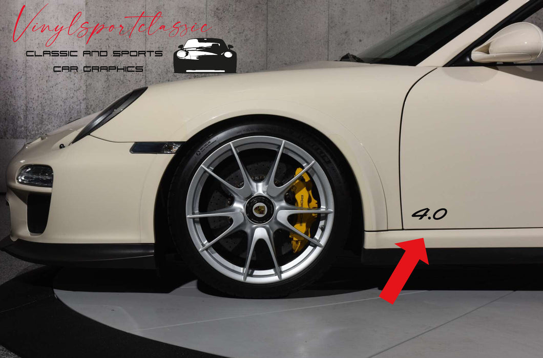 4.0 DECAL SET FOR PORSCHE