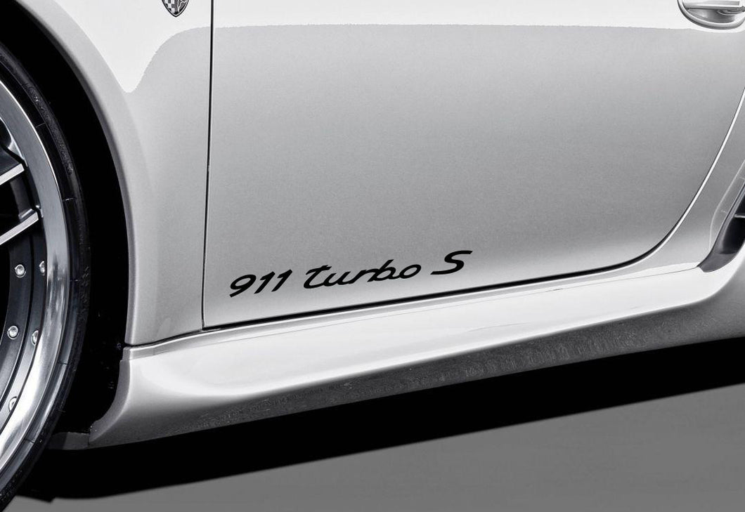 JEU D'AUTOCOLLANTS DE PORTE PORSCHE 911 TURBO S