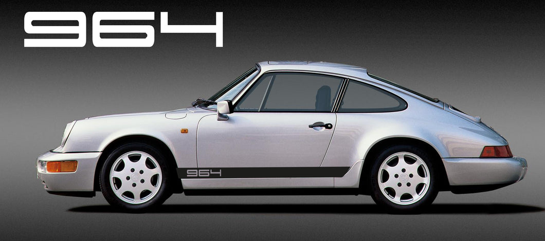 AUTOCOLLANT BANDES LATÉRALES PORSCHE 964