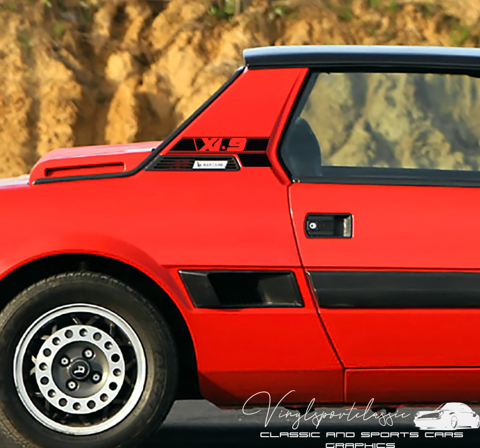 JEU D'AUTOCOLLANTS POUR PILIER FIAT X1/9