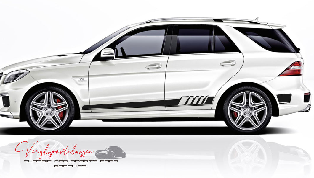 AUTOCOLLANT BANDES LATÉRALES MERCEDES ML 63 AMG W166
