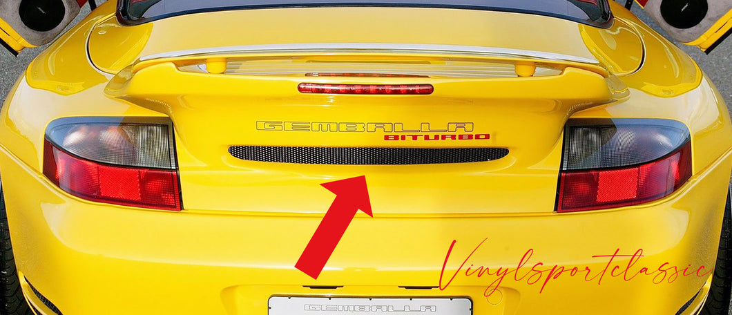 AUTOCOLLANT DE COUVERCLE DE COFFRE ARRIÈRE GEMBALLA BITURBO POUR PORSCHE 996