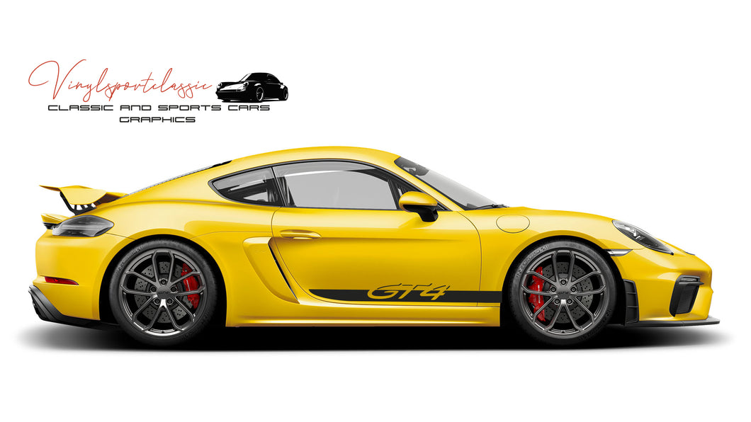 PORSCHE CAYMAN GT4 SEITENGRAFIKEN