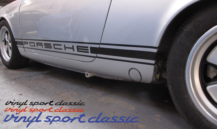 OLD STOCK PORSCHE EARLY 911 CLASSIC STREIFEN OLD FASHION BLOCKY LETTER