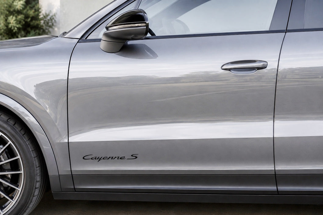 Cayenne S Door Decal Sticker Set – New Porsche Script Font – 2019+