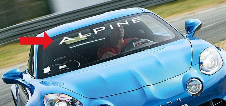 ALPINE A110 WINDSHIELD LETTERING DECAL - VINYLSPORTCLASSIC