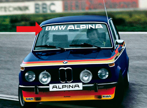 BMW ALPINA WINDSHIELD DECAL
