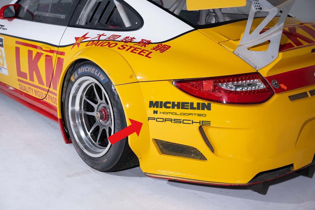 MICHELIN N HOMOLOGATED PORSCHE DECAL - VINYLSPORTCLASSIC
