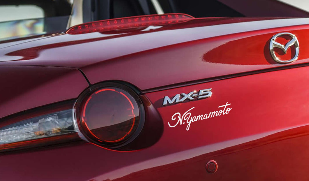 N YAMAMOTO SIGNATURE DECAL FOR MAZDA MX5 ND - VINYLSPORTCLASSIC