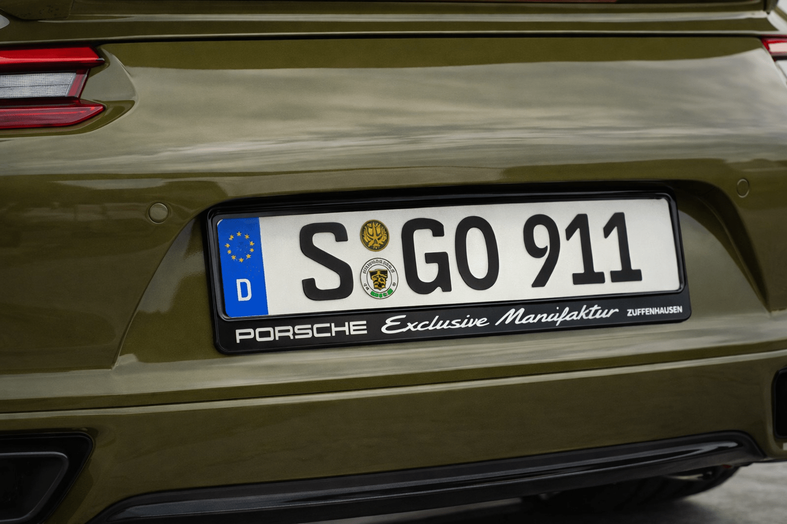 PORSCHE EXCLUSIVE MANUFAKTUR LICENSE PLATE HOLDER – VINYLSPORTCLASSIC