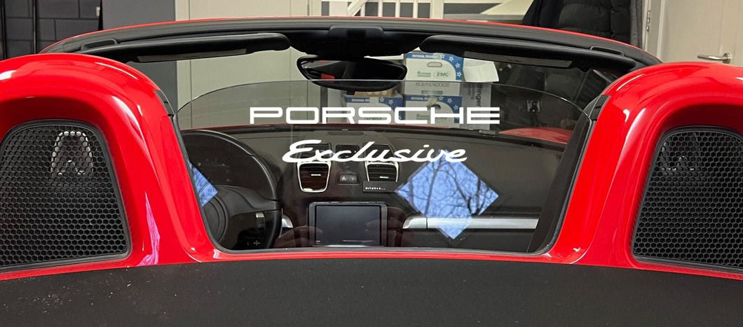 PORSCHE EXCLUSIVE WIND DEFLECTOR DECAL FOR PORSCHE BOXSTER - VINYLSPORTCLASSIC