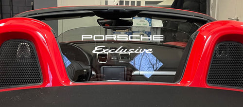 PORSCHE EXCLUSIVE WIND DEFLECTOR DECAL FOR PORSCHE BOXSTER