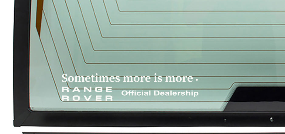 RANGE ROVER CLASSIC DEALERSHIP REAR WINDOW DECAL STICKER