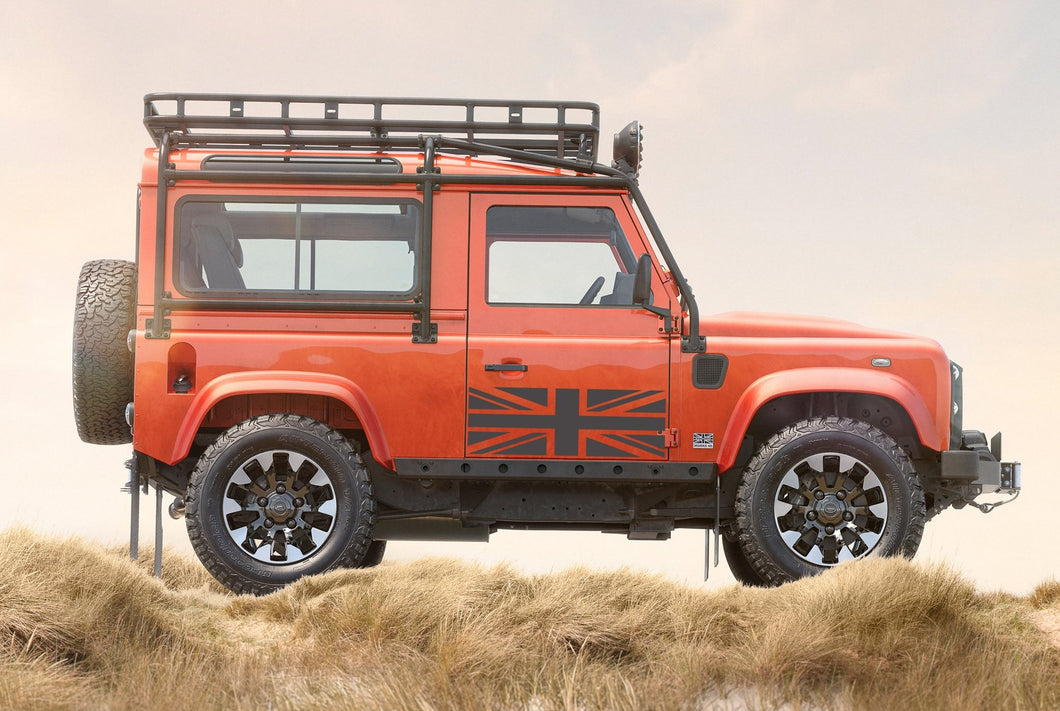 UNION JACK DOOR VINYL DECAL SET FOR LAND ROVER DEFENDER - VINYLSPORTCLASSIC