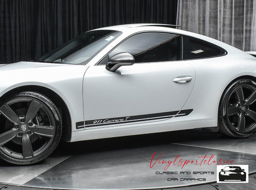 911 CARRERA T SIDE STRIPES SET FOR PORSCHE 991 - VINYLSPORTCLASSIC