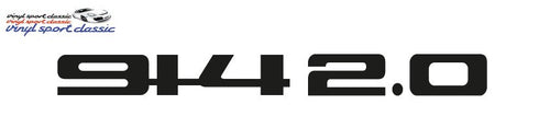 914 2.0 PORSCHE REAR BADGE REPLACEMENT - VINYLSPORTCLASSIC