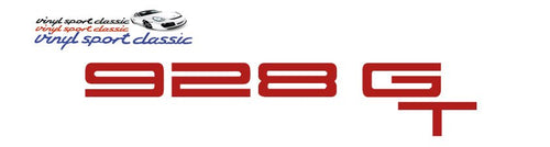 928 GT REAR BADGE FOR PORSCHE 928 - VINYLSPORTCLASSIC