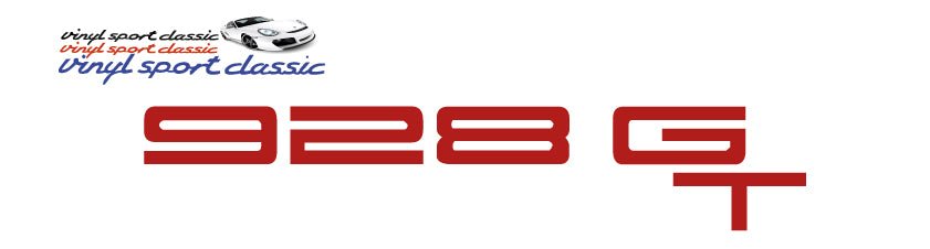 928 GT REAR BADGE FOR PORSCHE 928 - VINYLSPORTCLASSIC
