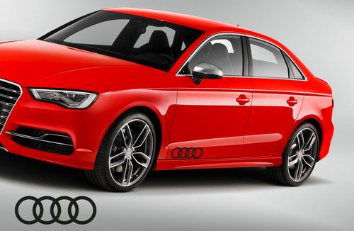 2x AUDI LOGO STICKER