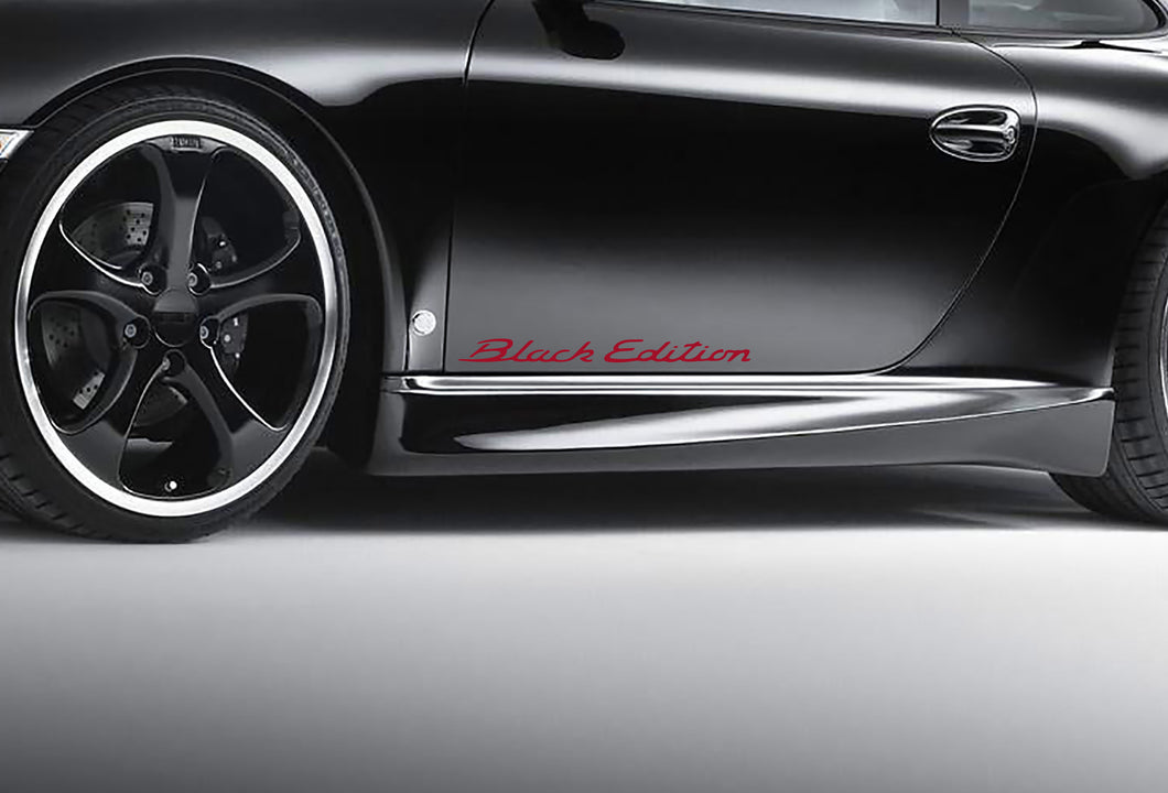 Porsche round black gel STICKERS x15 (Compatible Product)