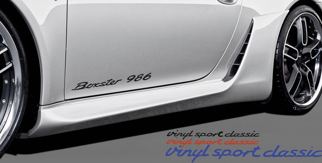 BOXSTER 986 DOOR DECAL SET FOR PORSCHE - VINYLSPORTCLASSIC