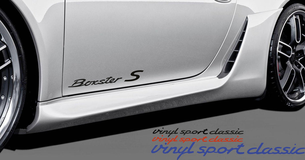 BOXSTER S DOOR DECAL SET FOR PORSCHE - VINYLSPORTCLASSIC
