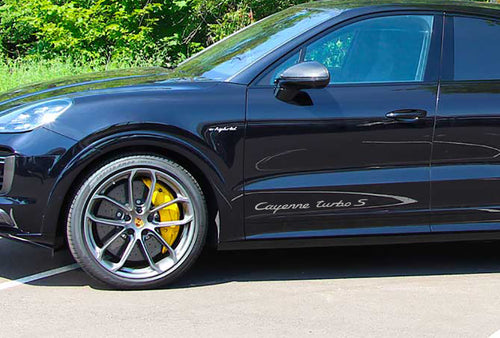 JEU D'AUTOCOLLANTS DE PORTE PORSCHE CAYENNE TURBO S