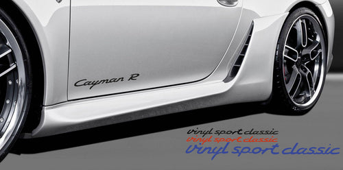 CAYMAN R DOOR DECAL SET FOR PORSCHE - VINYLSPORTCLASSIC