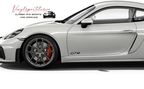 GT4 DOOR DECAL SET FOR PORSCHE CAYMAN GT4 - VINYLSPORTCLASSIC