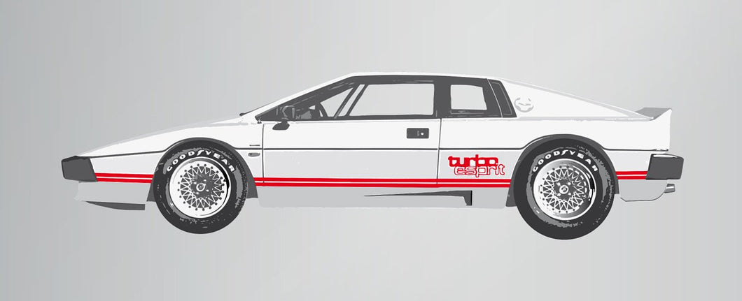 LOTUS ESPRIT TURBO GIUGIARO DECAL SET - VINYLSPORTCLASSIC