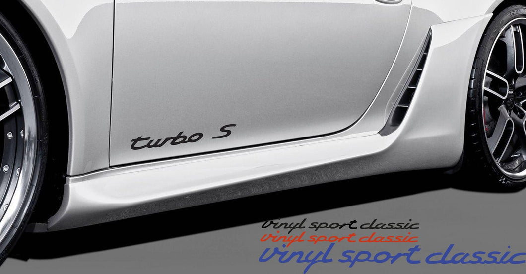 PORSCHE 911 TURBO S DOOR DECAL SET FOR - VINYLSPORTCLASSIC
