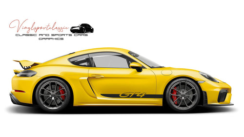 PORSCHE CAYMAN GT4 SIDE GRAPHICS - VINYLSPORTCLASSIC