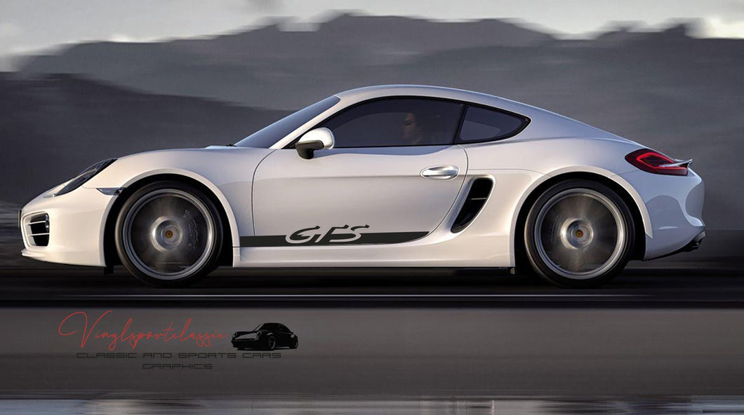 PORSCHE CAYMAN GTS SIDE GRAPHICS - VINYLSPORTCLASSIC