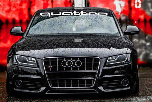 QUATTRO WINDSHIELD DECAL FOR YOUR AUDI ALL MODELS