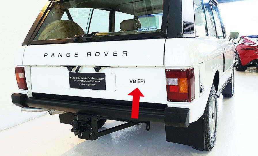 RANGE ROVER CLASSIC V8 EFI REAR DECAL - VINYLSPORTCLASSIC