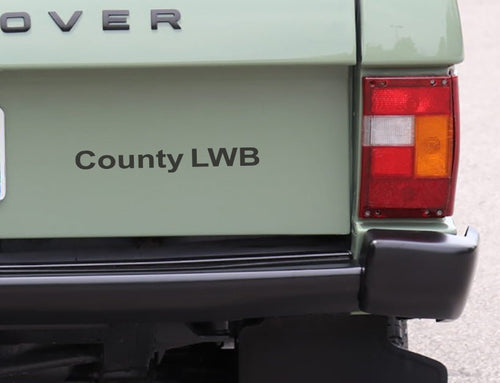 RANGE ROVER COUNTY LWB REAR DECAL - VINYLSPORTCLASSIC