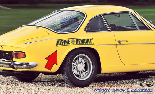 RENAULT ALPINE A110 REAR FENDER DECAL SET - VINYLSPORTCLASSIC