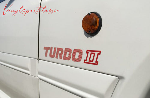 2X TURBO 2 SIDE DECALS FOR MAZDA RX7 TURBO