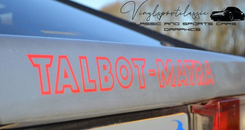 TALBOT MATRA MURENA REAR STICKER - VINYLSPORTCLASSIC