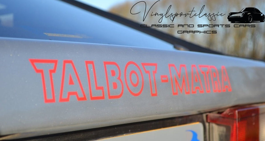 TALBOT MATRA MURENA REAR STICKER - VINYLSPORTCLASSIC