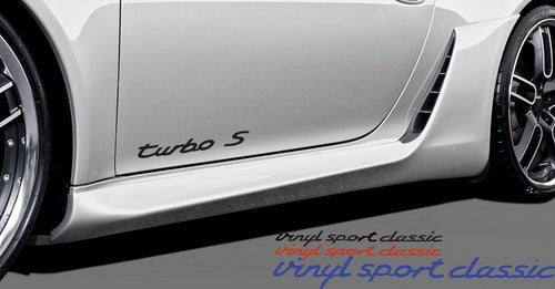 TURBO S DOOR DECAL SET FOR YOUR PORSCHE - VINYLSPORTCLASSIC