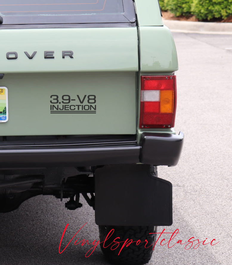 3.9 V8 INJECTION DECAL FOR RANGE ROVER CLASSIC