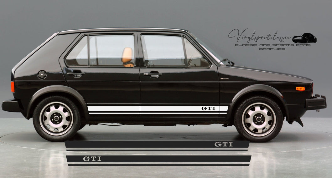VOLKSWAGEN GOLF GTI MK1 SIDE STRIPES DECAL - VINYLSPORTCLASSIC
